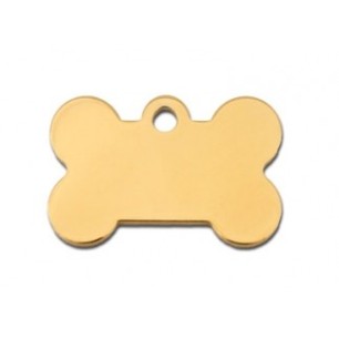 Small Gold  Bone ID Tag  