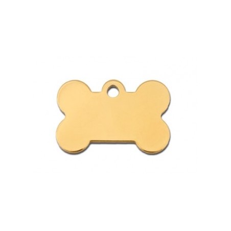 Small Gold  Bone ID Tag  
