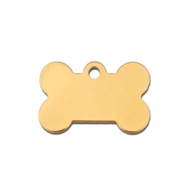 Small Gold  Bone ID Tag  