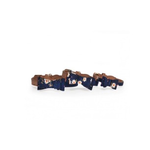 Blue Collar with Flower Pattern