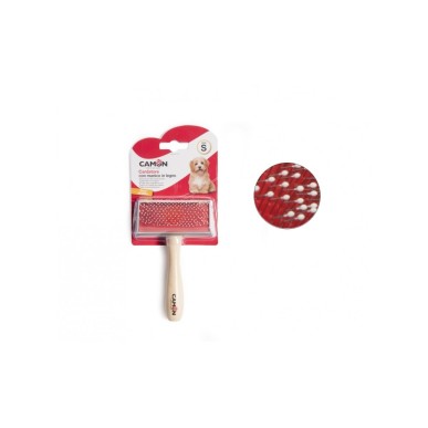 Slicker Brush with Wooden Handle S