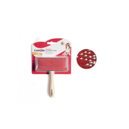 Slicker Brush with Wooden Handle M