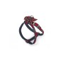 Adjustable denim and tartan harness with bow Adjustable denim and tartan harness with bow