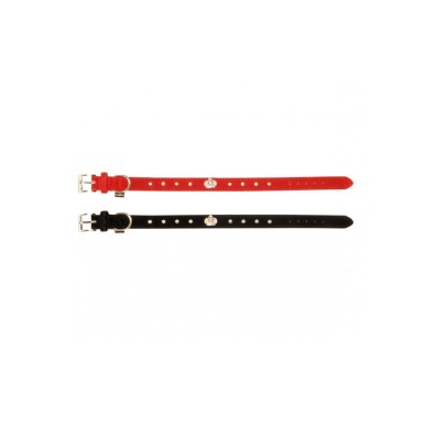 Velvet collar with rhinestone decoration