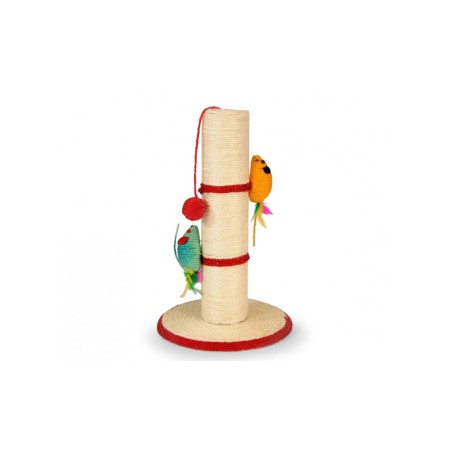 Scratching post with mouse