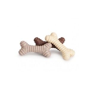 Spiral-shaped rubber bone