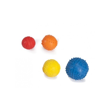 Rubber sports balls with squeaker