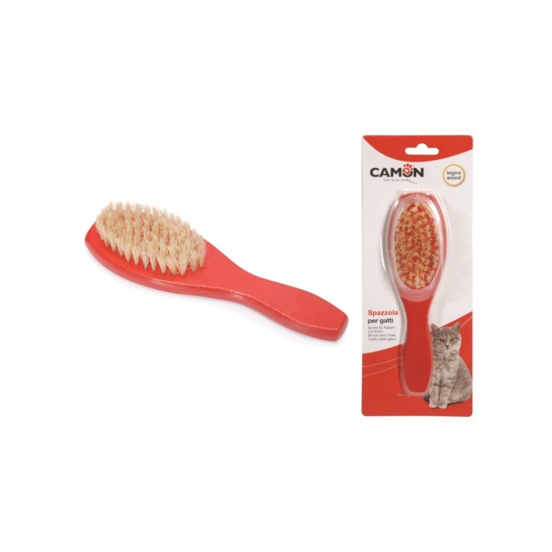 Pin brush for cats with wood handle Pin brush for cats with wood handle