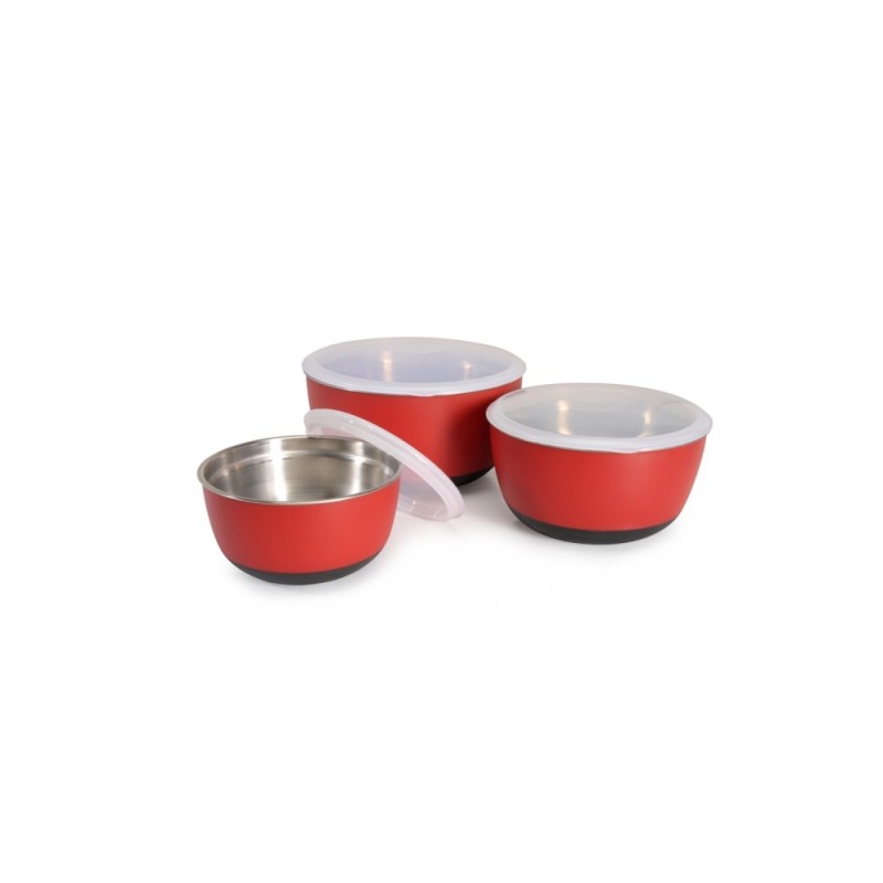 Plastic coated antiskid bowls with lid Plastic coated antiskid bowls with lid