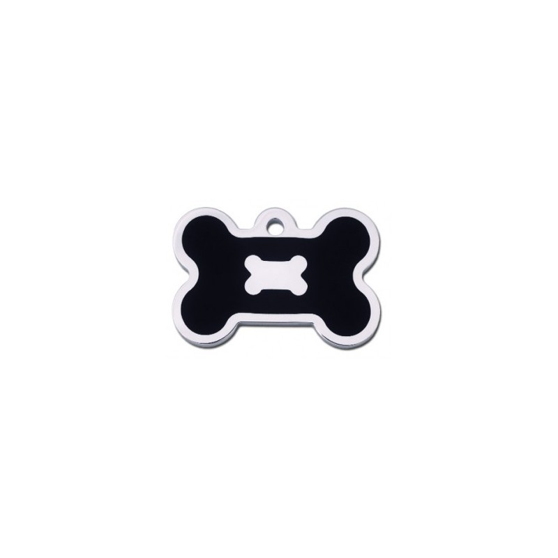 Chrome Bone ID Tag with Black Epoxy Chrome Bone ID Tag with Black Epoxy