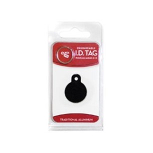 Small Black Circle ID Tag 