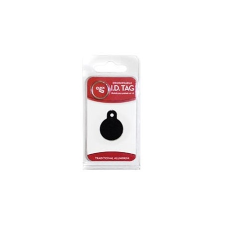 Small Black Circle ID Tag 