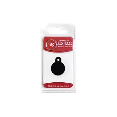 Small Black Circle ID Tag 