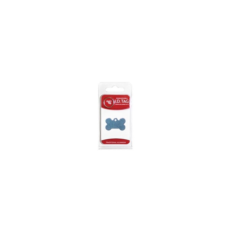 Small Bone Blue Anodized ID Tag Small Bone Blue Anodized ID Tag