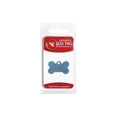 Small Bone Blue Anodized ID Tag