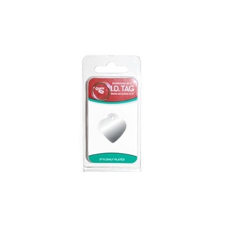 Sm. Heart Chrome Plated Id Tag
