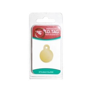 Small Gold Circle ID Tag 