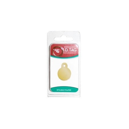 Small Gold Circle ID Tag 