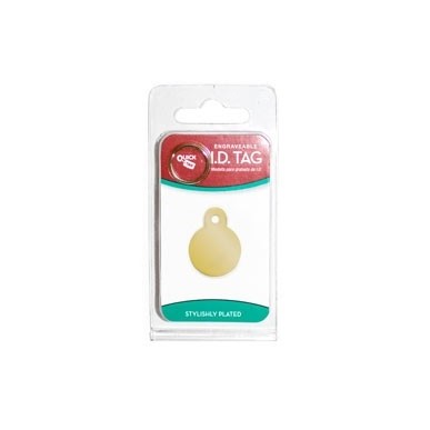Small Gold Circle ID Tag 
