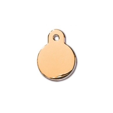 Small Gold Circle ID Tag 