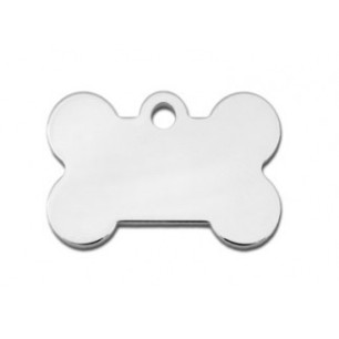 Small Chrome Bone ID Tag