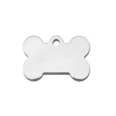 Small Chrome Bone ID Tag
