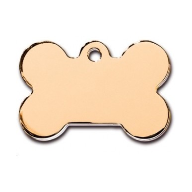 Large Gold  Bone ID Tag  