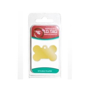 Large Gold  Bone ID Tag  