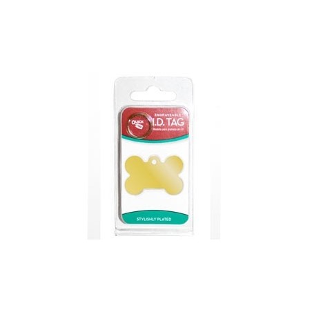 Large Gold  Bone ID Tag  