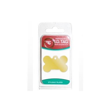 Large Gold  Bone ID Tag  