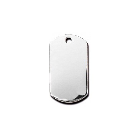 Large Chrome Military  ID Tag