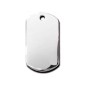 Large Chrome Military ID Tag Large Chrome Military ID Tag