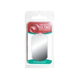 Large Chrome Military  ID Tag 