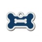 Chrome Bone ID Tag with Blue Epoxy Chrome Bone ID Tag with Blue Epoxy