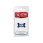 Chrome Bone ID Tag with Blue Epoxy Chrome Bone ID Tag with Blue Epoxy