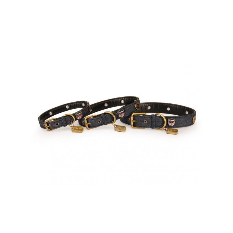 Studded denim collar Studded denim collar