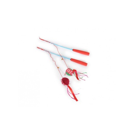 Christmas Fishing Rod With Little Balls For Cats