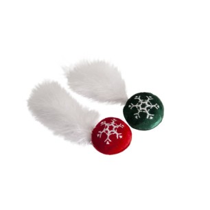 Christmas toy ball with feather