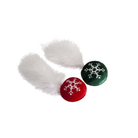 Christmas toy ball with feather