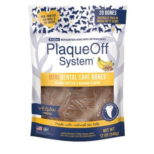 New! ProDen PlaqueOff Mini Dental Care Bones PeanutButter & Banana