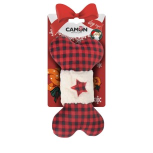 Dog toy - Christmas plush bone