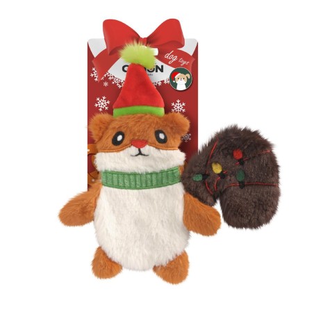 Dog toy - Plush Christmas squirrel and fox