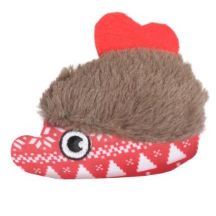 Cat toys: Plush Christmas hedgehog
