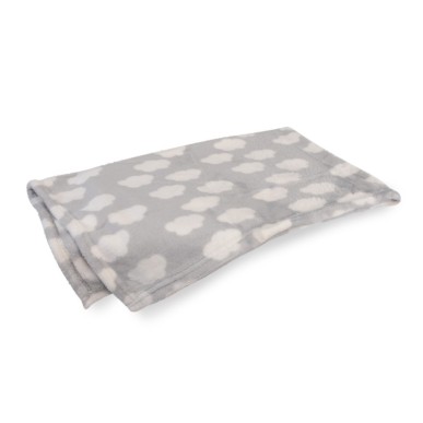 Soft blanket with clouds