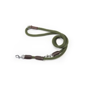 Choke leash in rope and leather 16mm x 1750mm