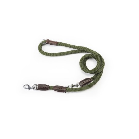 Choke leash in rope and leather 16mm x 1750mm