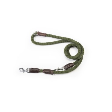 Choke leash in rope and leather 16mm x 1750mm