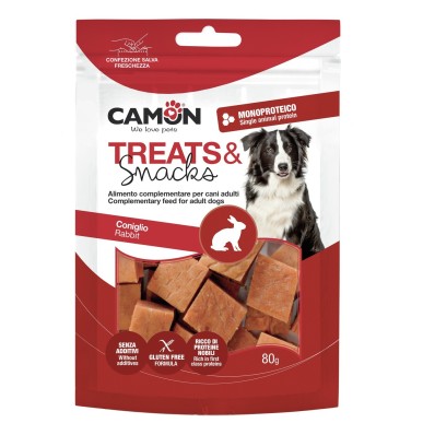 Diced rabbit bites snack