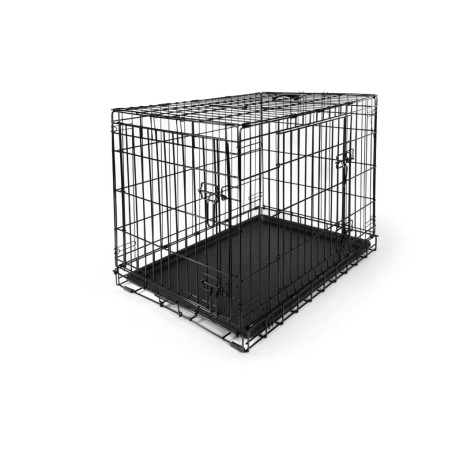 Folding cage carrier for dogs