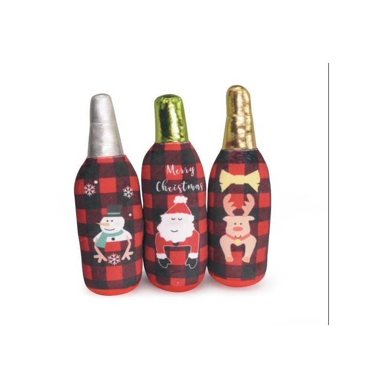 Dog toy - Christmas plush bottles Dog toy - Christmas plush bottles